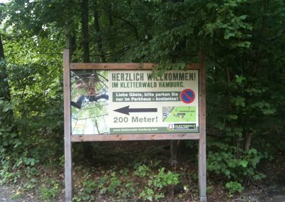 Alu-Verbundschild mit Digitaldruck Kletterwald