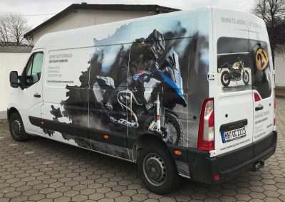 Autobeschriftung BMW Motorrad Niederlassung Hamburg