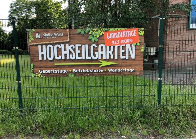 Banner für Hochseilgarten